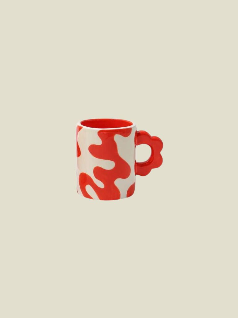 Espresso Mugs Otilia Red Waves