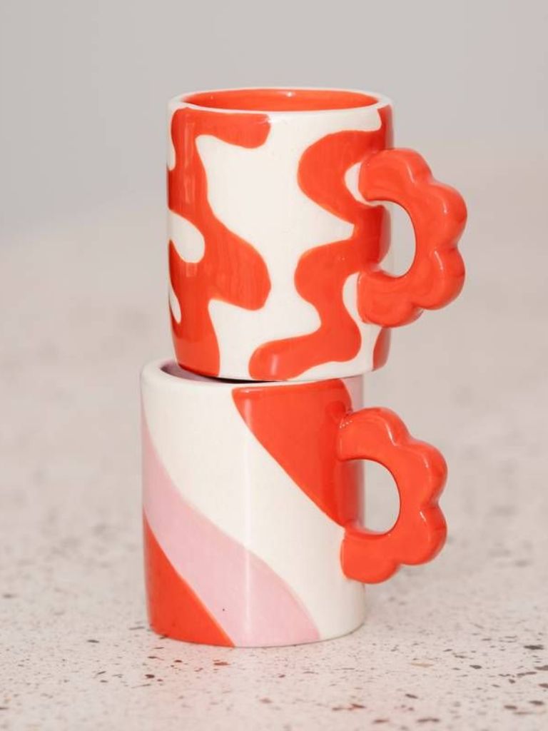 Espresso Mugs Otilia Stripes