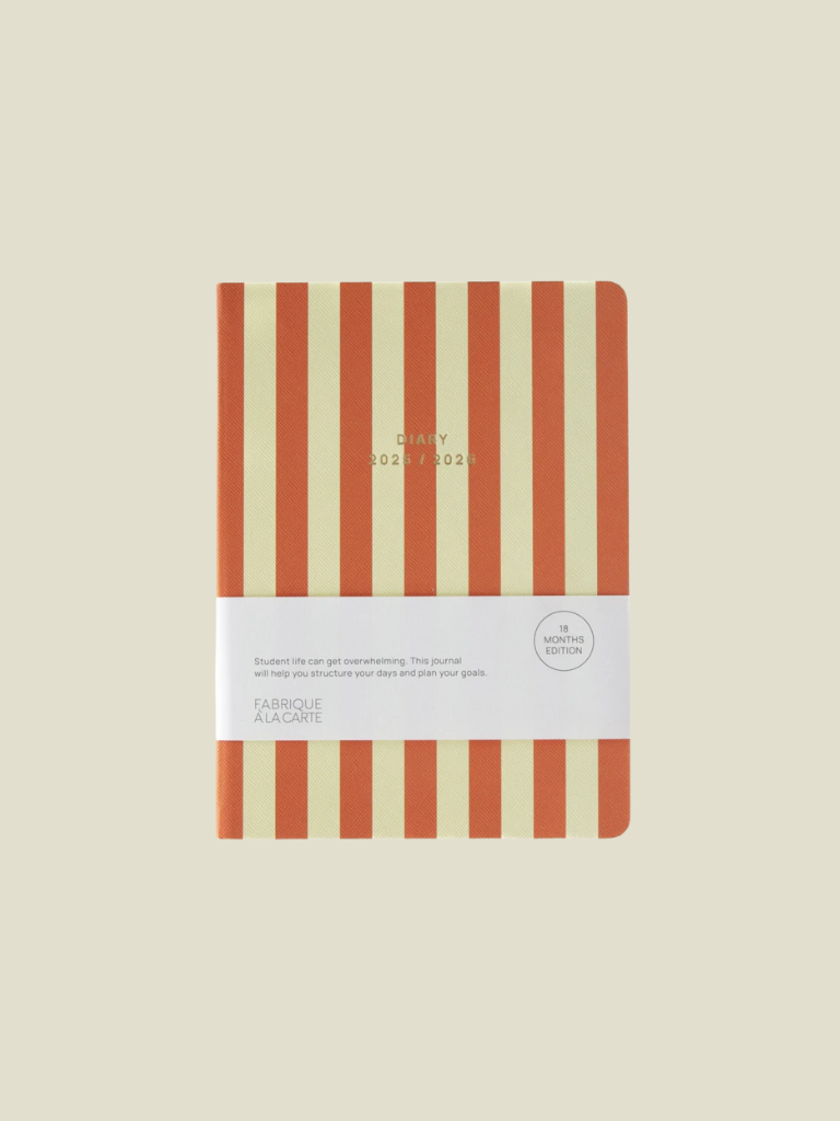 Notebook Stripes Orange Ecru