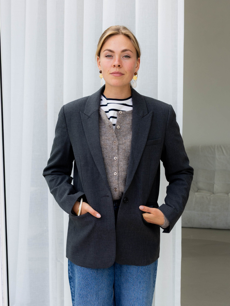 Blazer Jayden Henrike Dark Grey Melange