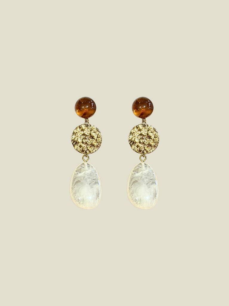 Funky Earrings (Set) Amber Dusk Gold
