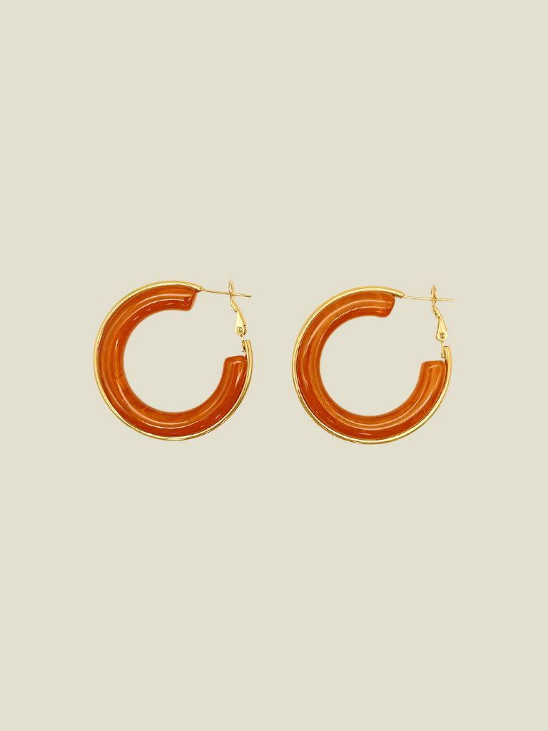 Funky Earrings (Set) Beau Hoops Terracotta