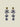 Funky Earrings (Set) Blue Flowers
