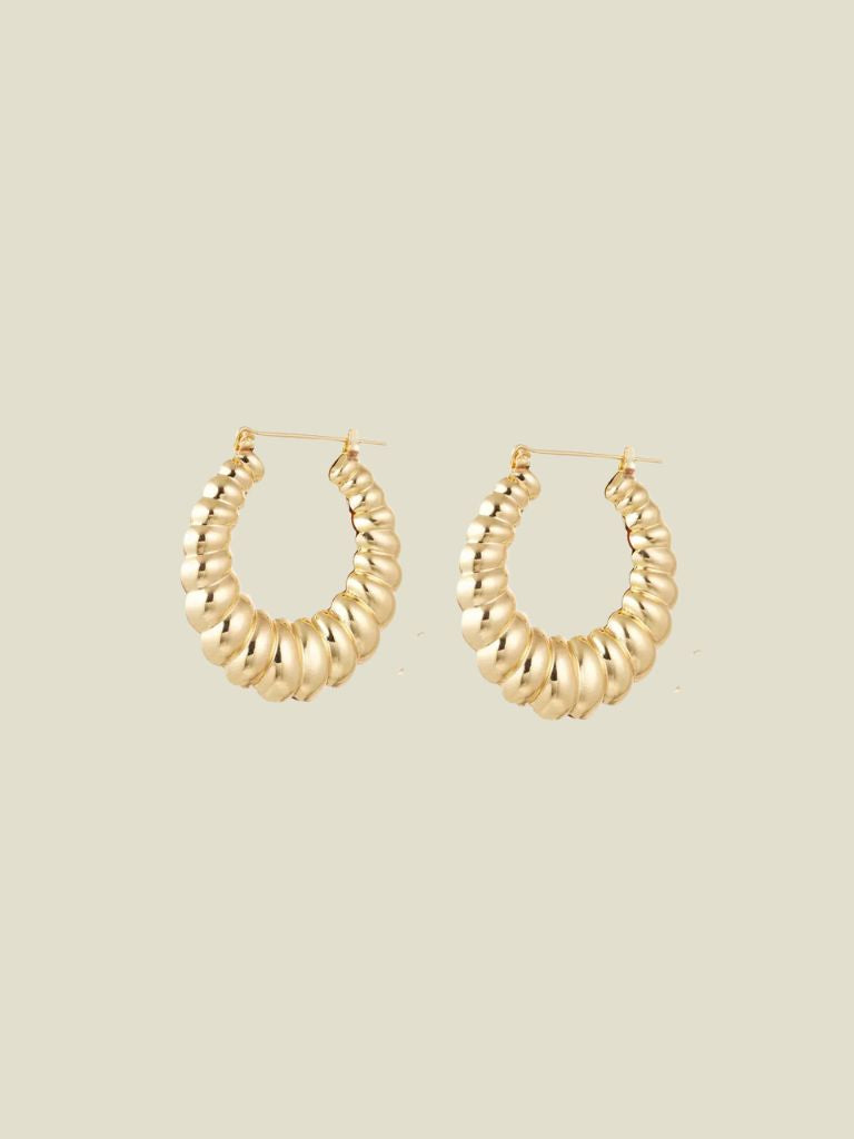 Funky Earrings (Set) Bubble Hoops Gold