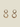 Funky Earrings (Set) Chunky Double Rings Gold
