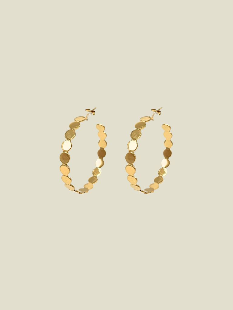 Funky Earrings (Set) Circle Hoops Gold