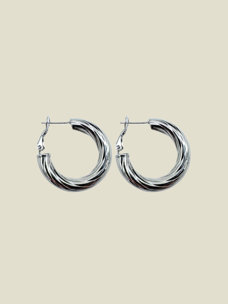 Funky Earrings (Set) Classic Twist Small Silver