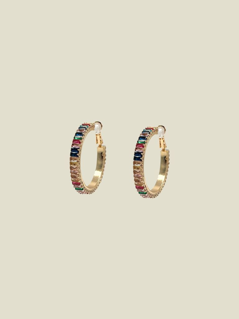 Funky Earrings (Set) Colorful Hoops
