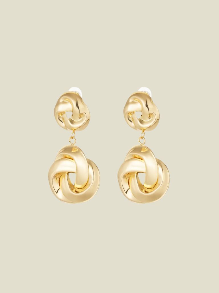 Funky Earrings (Set) Double Knot Gold