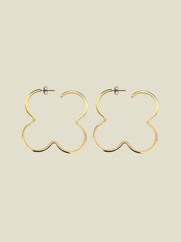 Funky Earrings (Set) Flower Hoops