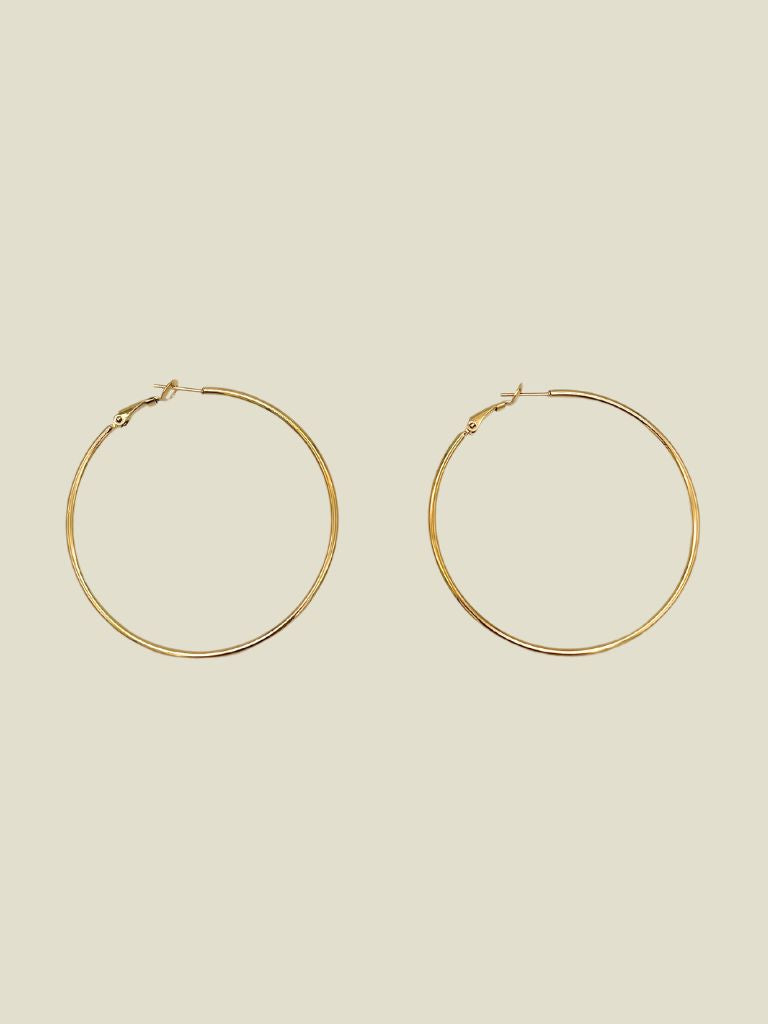 Funky Earrings (Set) Gold Hoops Medium