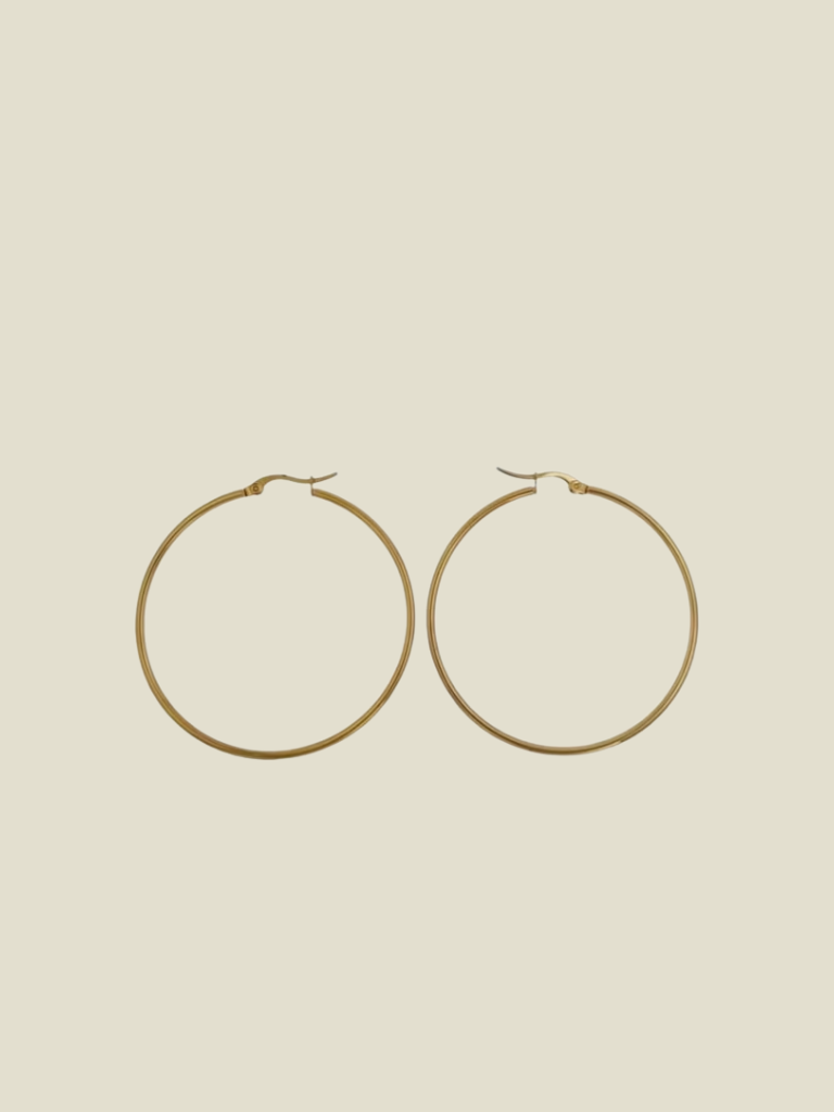 Funky Earrings (Set) Gold Hoops Medium