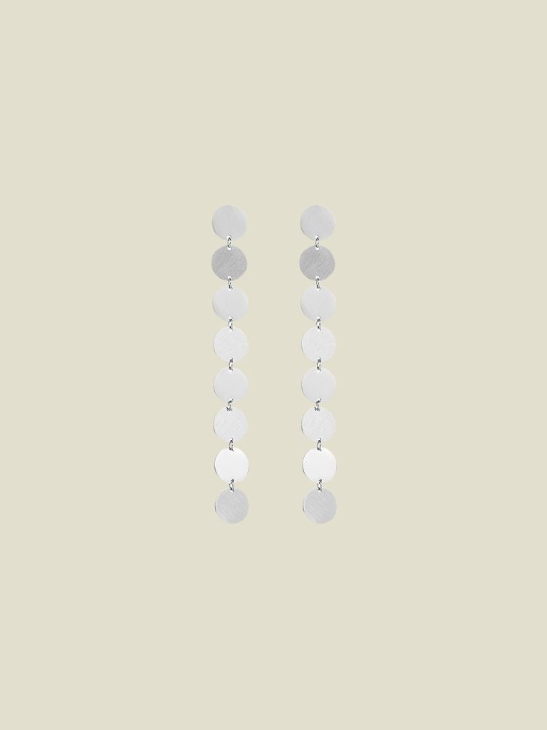 Funky Earrings (Set) Hanging Silver Circles