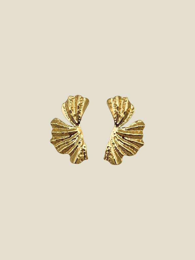 Funky Earrings (Set) Leafs Gold