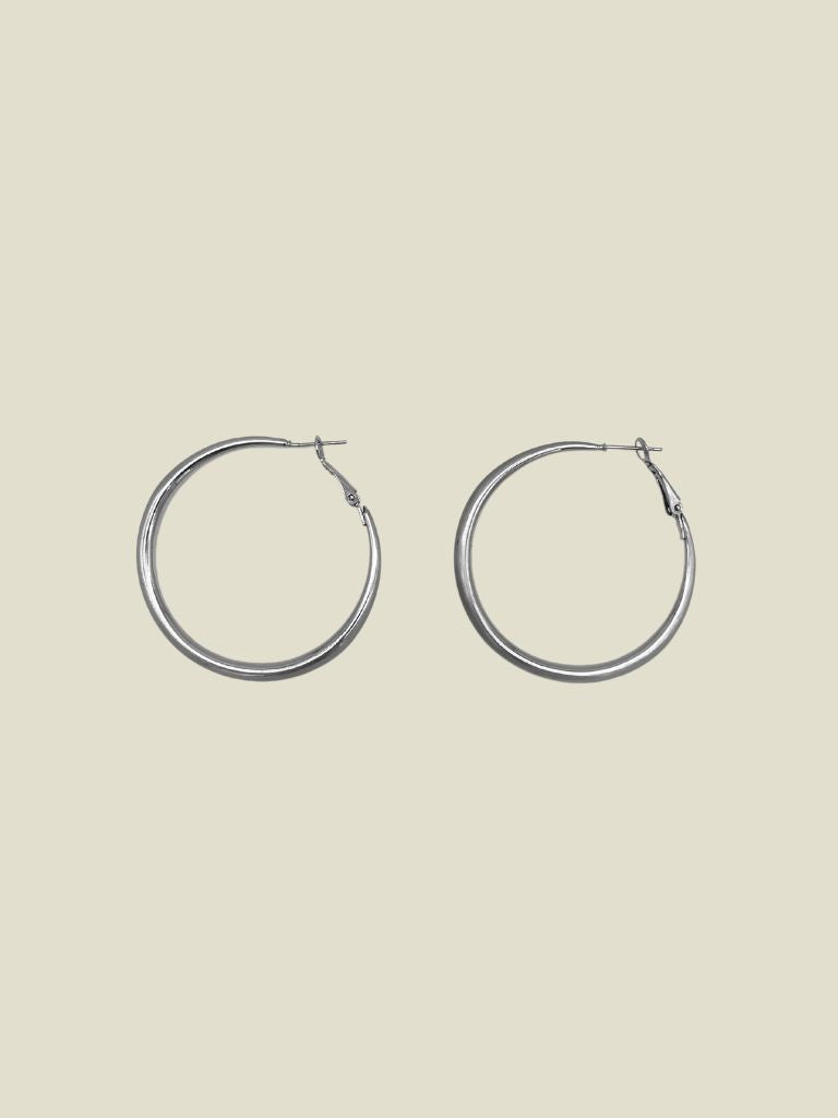 Funky Earrings (Set) Lieke Silver Hoops