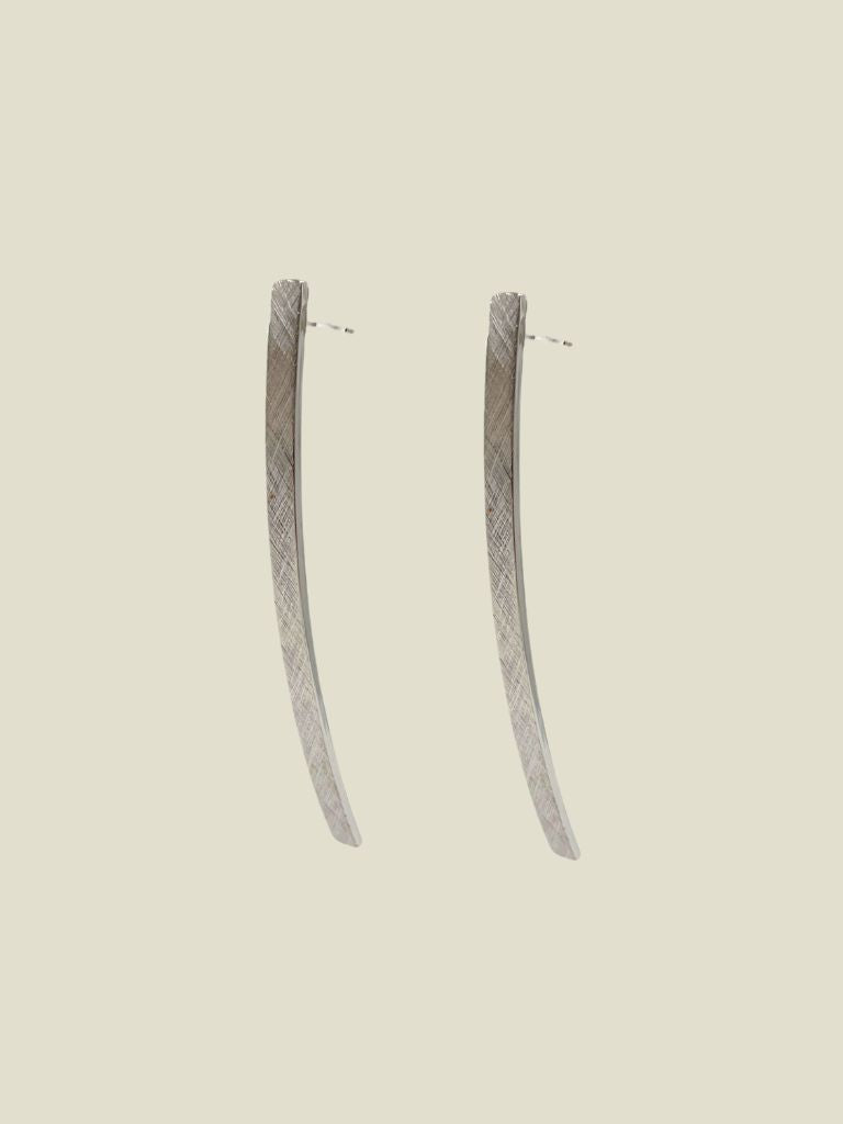 Funky Earrings (Set) Long Bar Silver