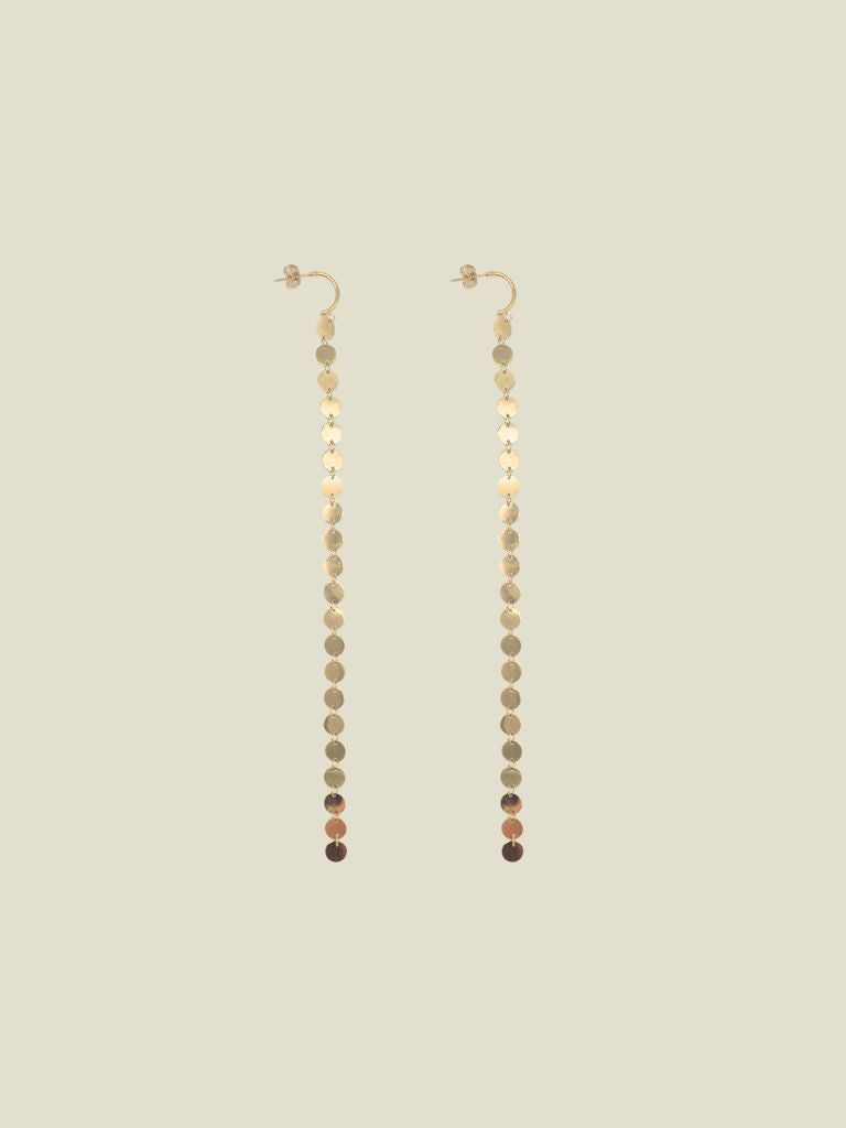 Funky Earrings (Set) Long Circles Gold