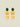 Funky Earrings (Set) Malachite Stone Gold