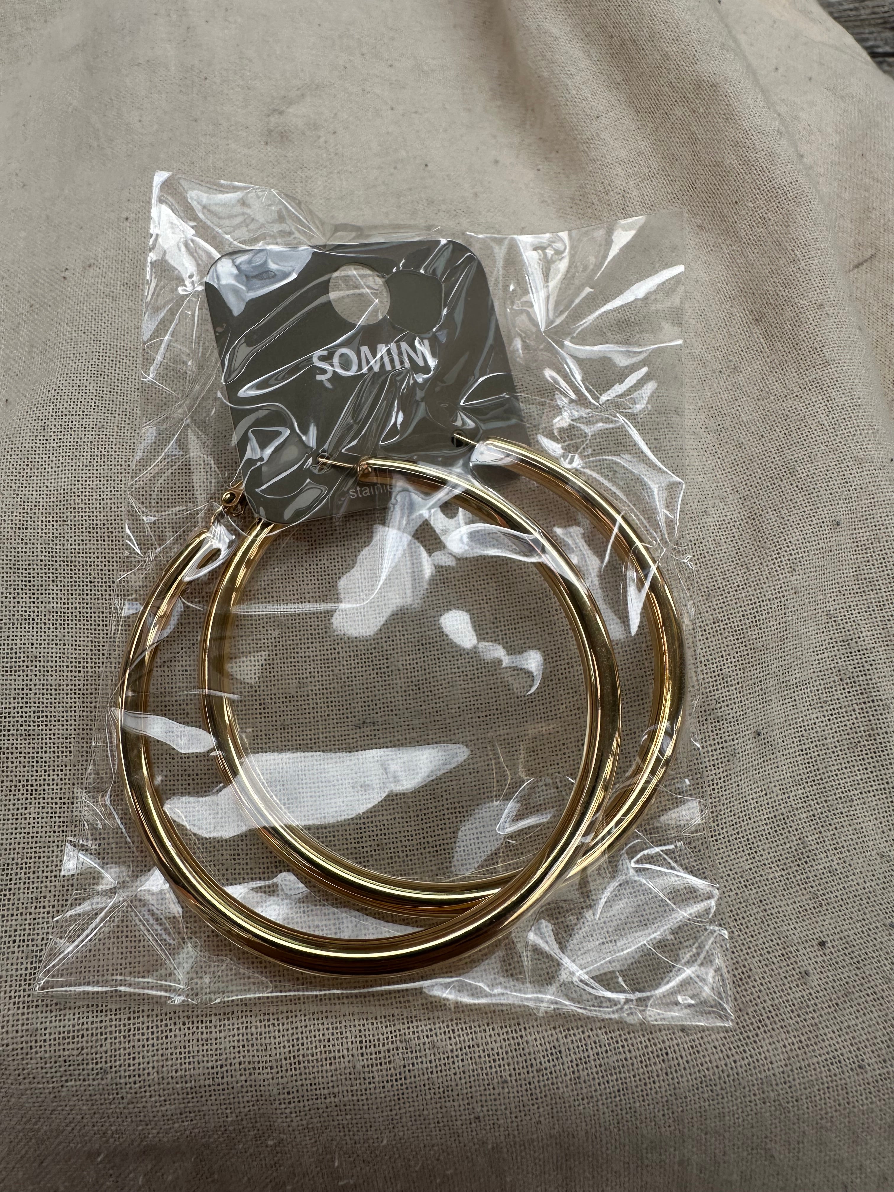 Funky Earrings (Set) S Hoops Gold Big