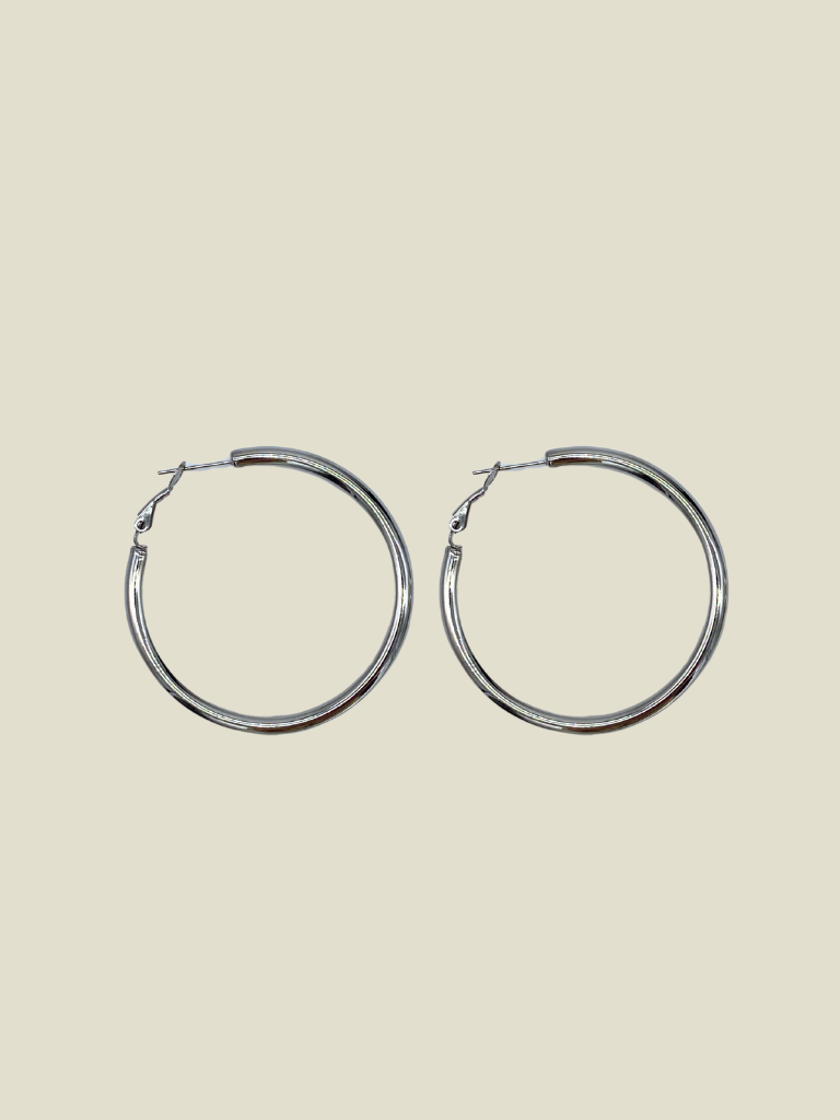 Funky Earrings (Set) S Hoops Silver Medium