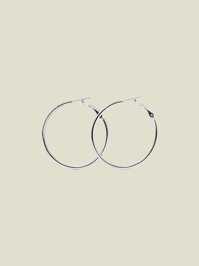 Funky Earrings (Set) Silver Hoops Medium