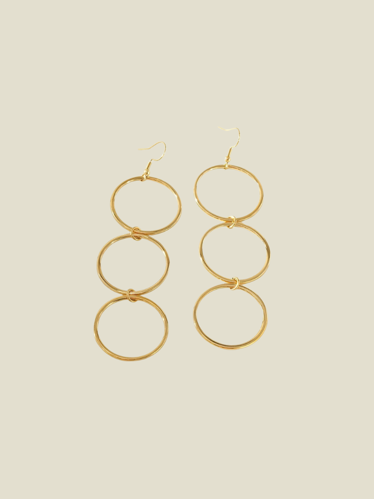 Funky Earrings (Set) Simone Circles Gold
