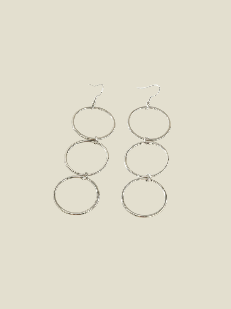 Funky Earrings (Set) Simone Circles Silver