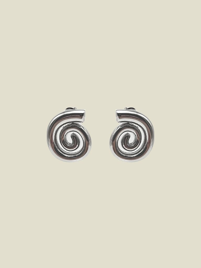 Funky Earrings (Set) Spiral Silver