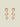 Funky Earrings (Set) Stamped Pearls Gold