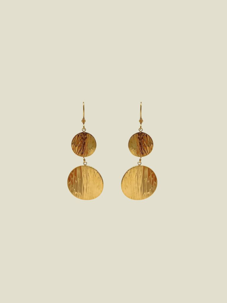 Funky Earrings (Set) Structured Circles Gold