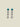 Funky Earrings (set) Turquoise Stamped Silver