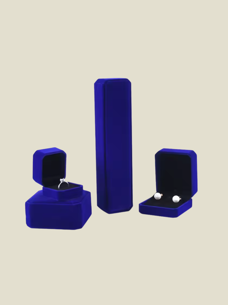 Jewelry Box Velvet Square Navy