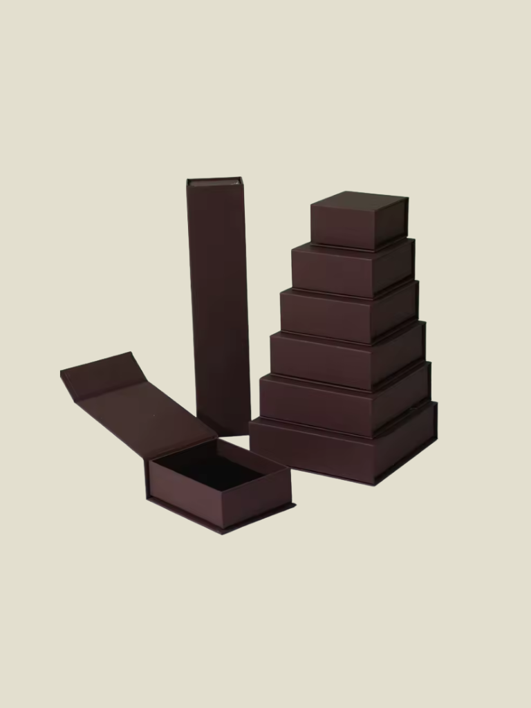 Jewelry Gift Box Magnetic Brown