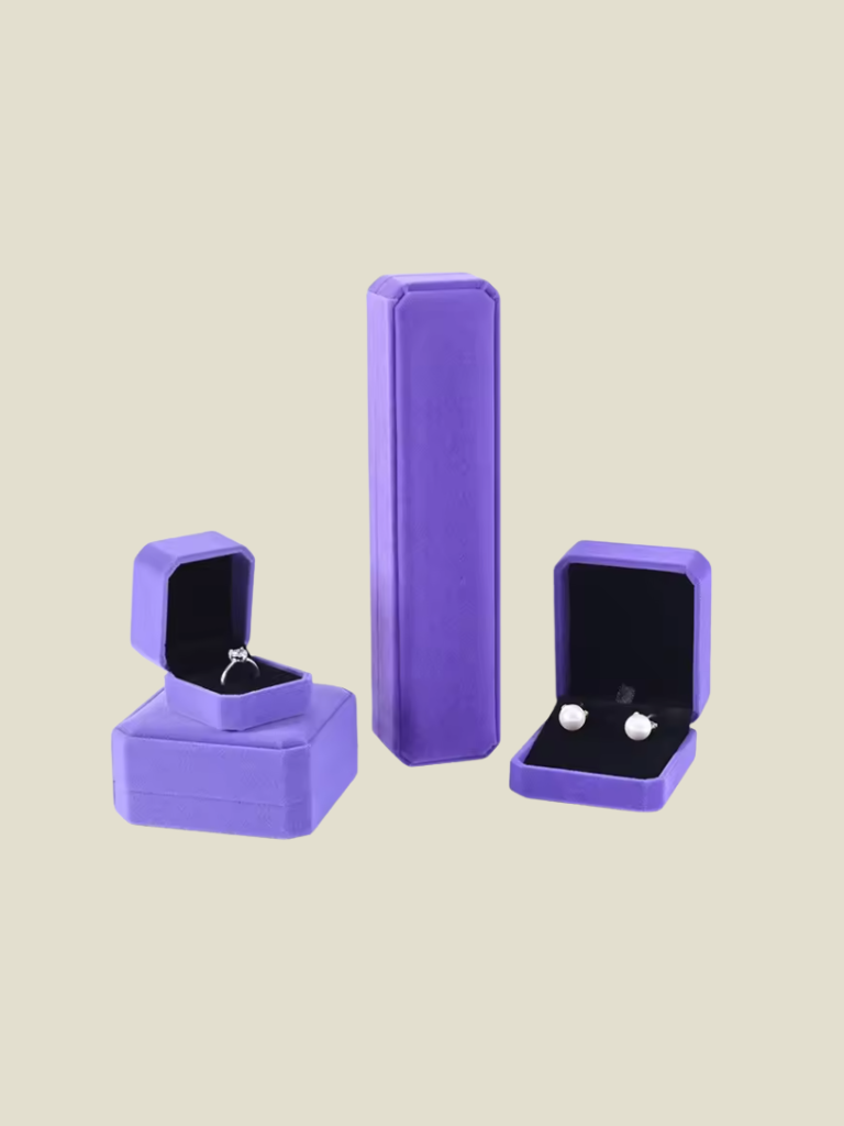 Jewelry Box Velvet Square Lilac