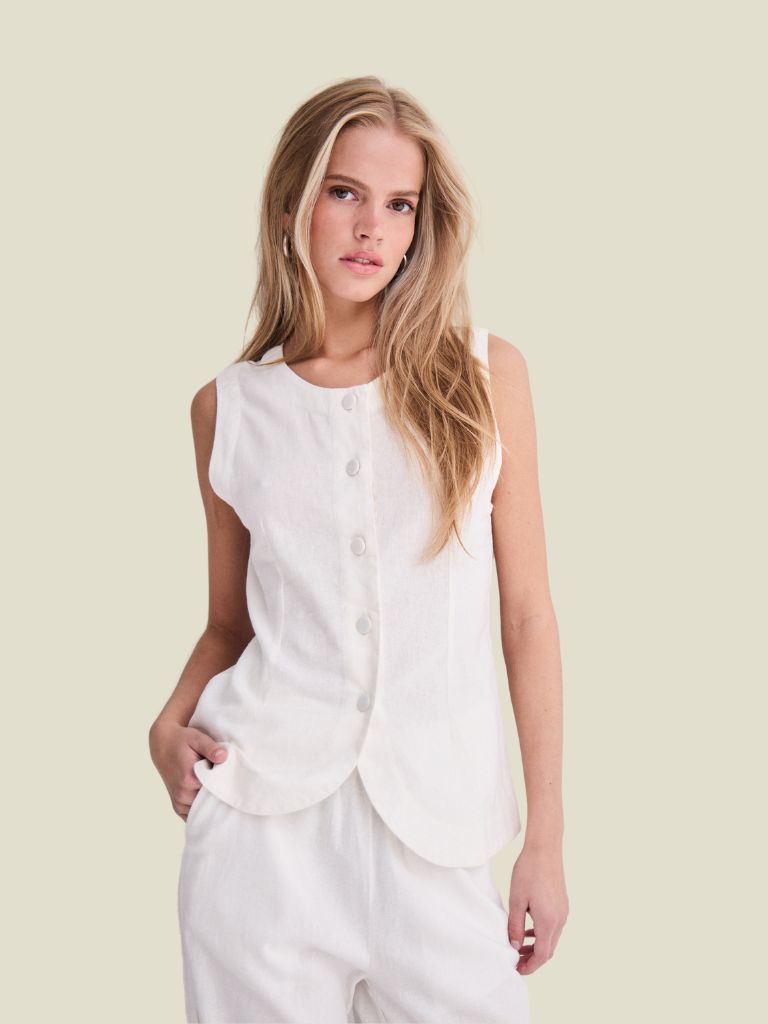 Gilet Linno Cloud Dancer