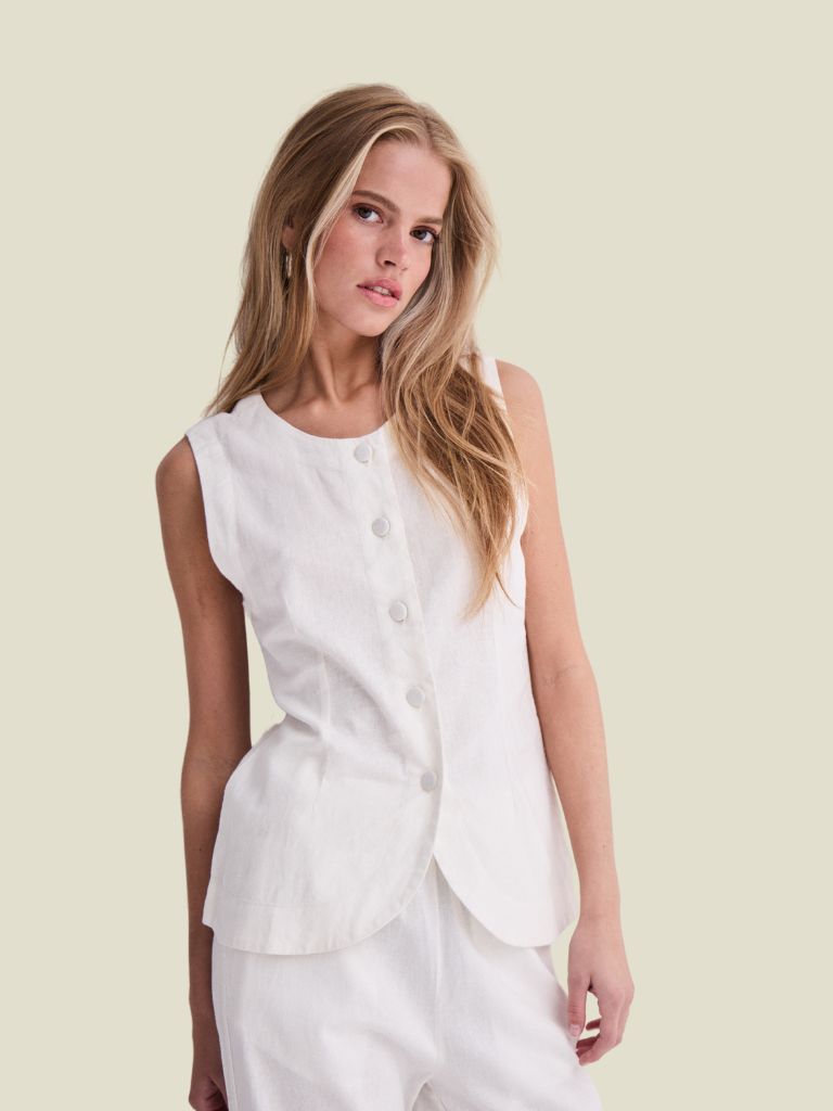 Gilet Linno Cloud Dancer