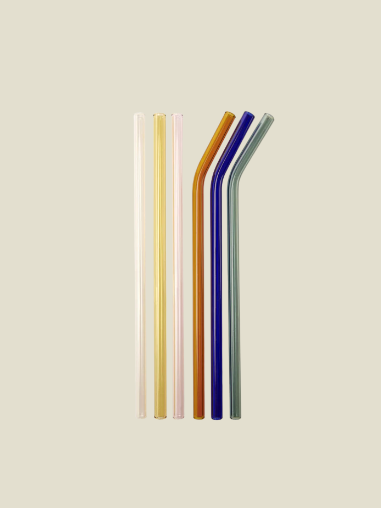Colorful Reusable Glass Straws