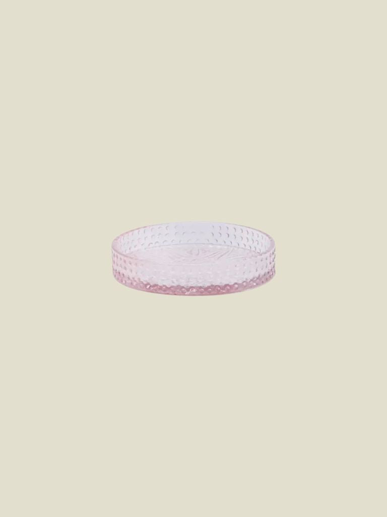 Glass Tray Pink