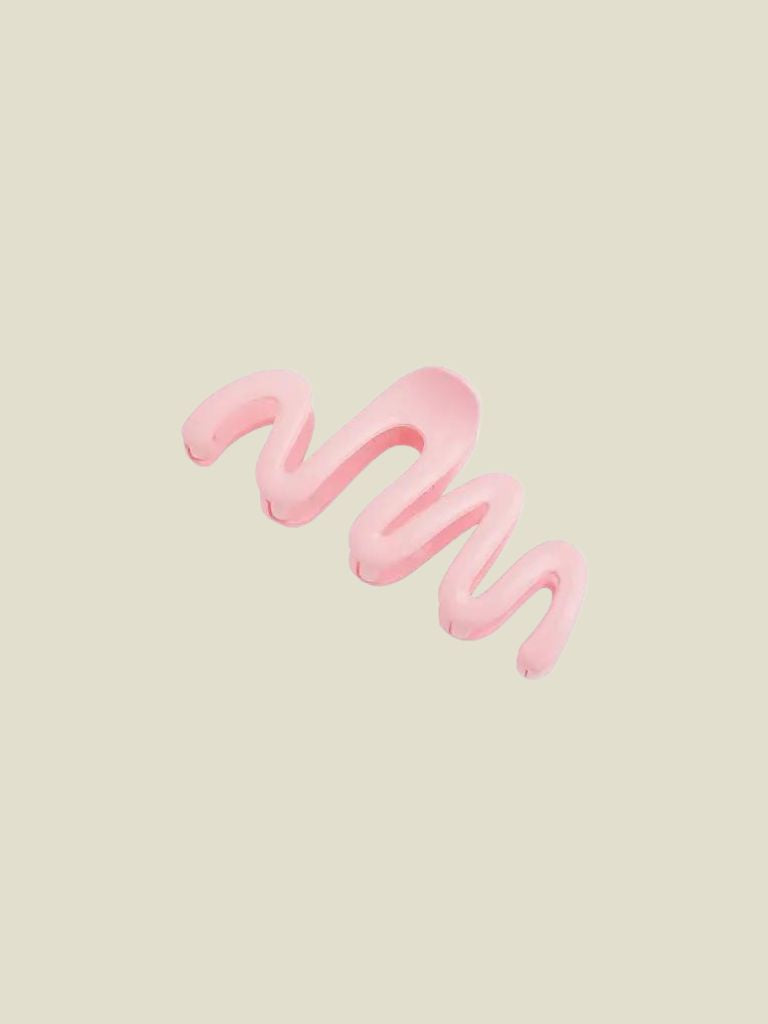 Hair Clip Aesthetic Zigzag Pink