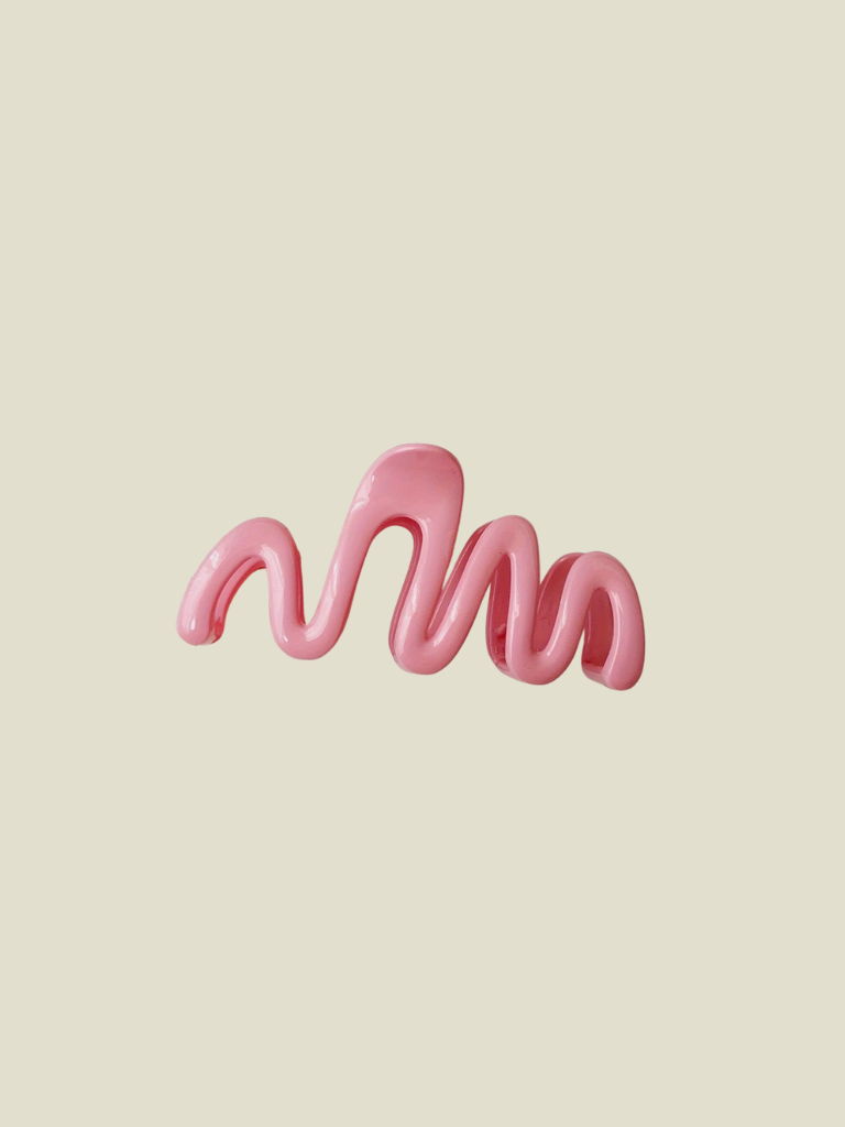 Hair Clip Aesthetic Zigzag Pink