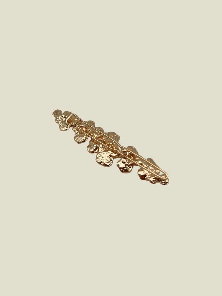 Hair Clip Gold Small Flowers