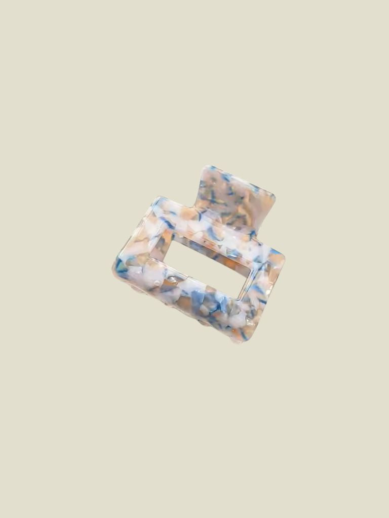 Hair Clip Kim White Blue Brown