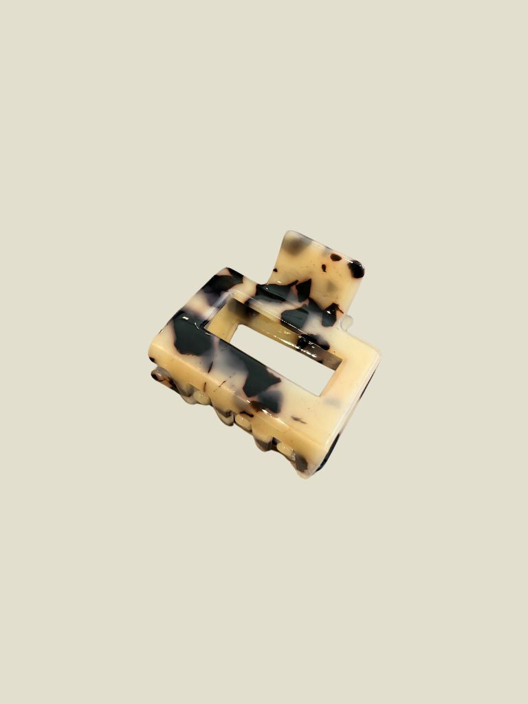 Hair Clip Light Brown Square