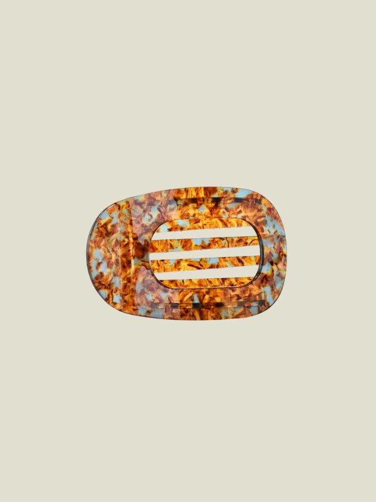 Hair Clip Oval Turquoise Blue
