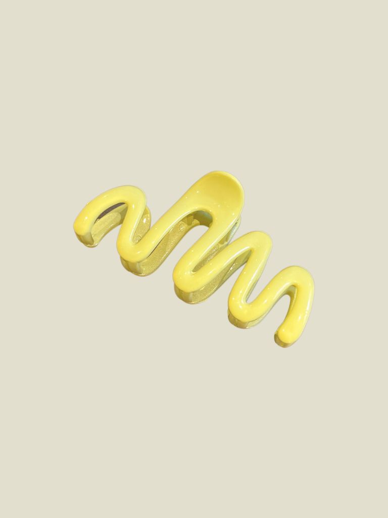 Hair Clip Wave Spring Yellow