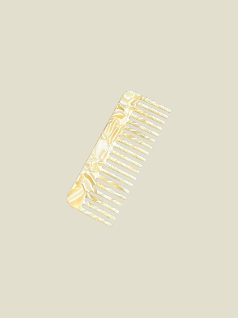 Hair Comb White Melange