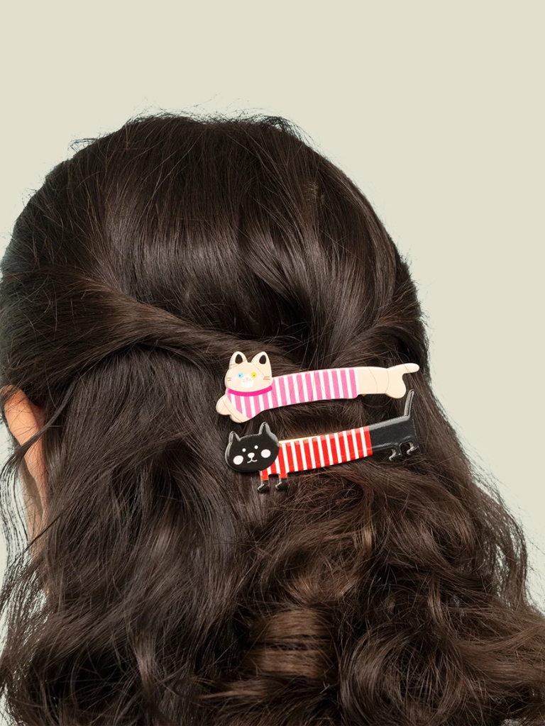 Hair Clips Kids Cats (Set Of 2)