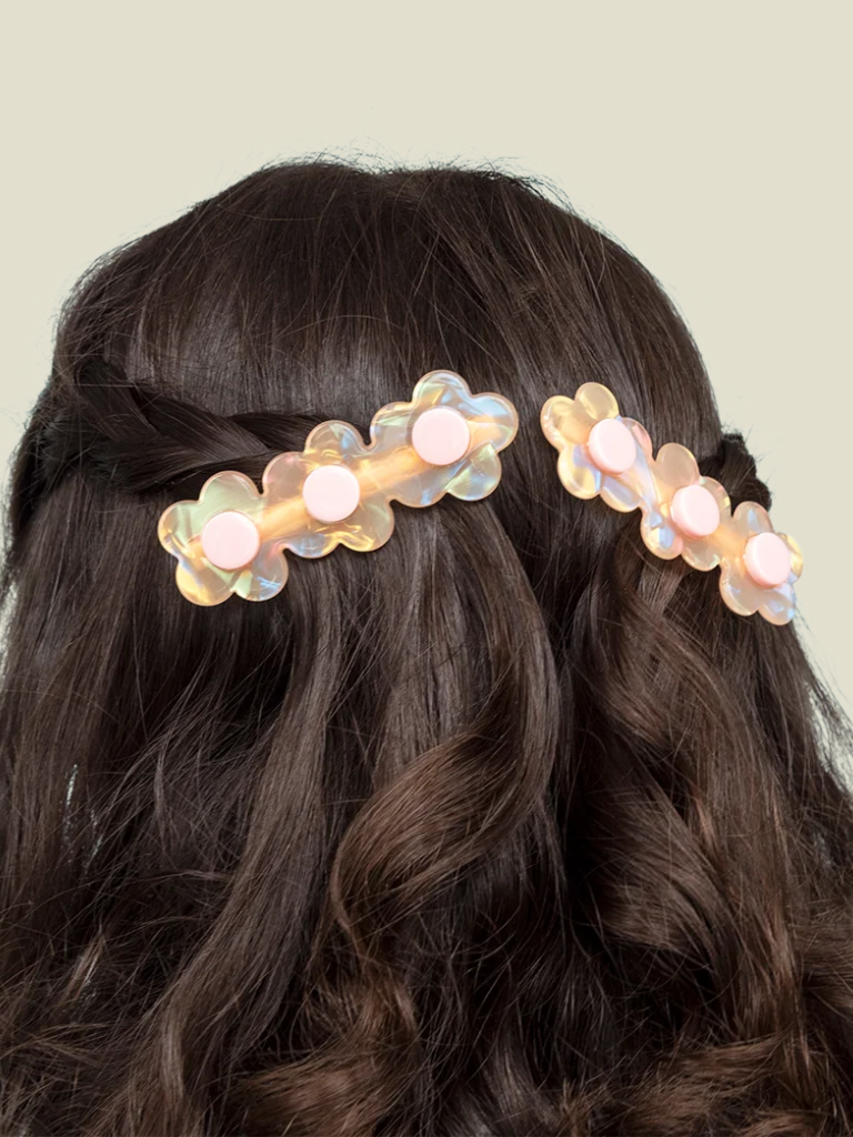 Mini Hairclips Kids Flowers ( Set Of 2)