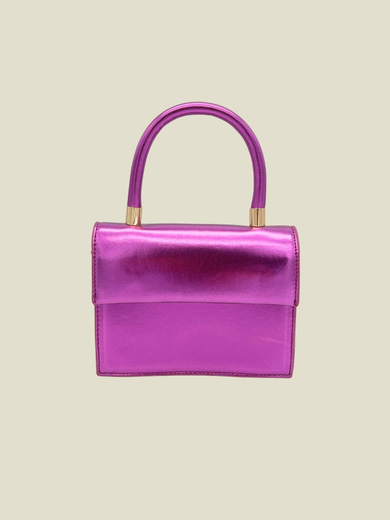 Hand Bag Shiny Purple