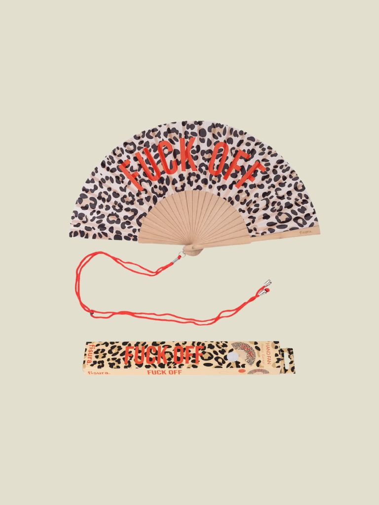 Hand Fan Fuck Off Leopard